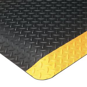 Ultrasoft No. 414 Mats - 2', 3', 15/16", Black/Yellow, PVC Sponge, Dry, Solid, Diamond, 1 Year