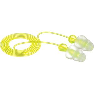 E-A-R™ Tri-Flange Reusable Earplugs - Corded, 26, One-Size, Meets/Exceeds CSA Class AL, Bulk - Polybag, 100, Box, Vinyl