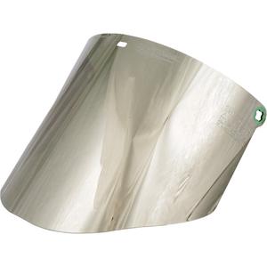 Molded Faceshield Window - 9", 14-1/2", 0.80", Polycarbonate, Green, ANSI Z87+