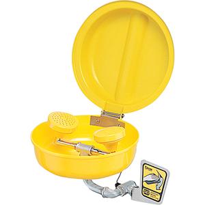 Eye/Face wash With Cover - Wall-Mount, Plastic, 10.8" Dia. Bowl