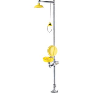 Combination Shower Eye/Face Wash With Cover - Unmounted, Shower/Eye/Face, Bowl Cover, Plastic