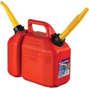 Combo Jerry Can Gasoline/Oil - 2.17 US Gal/8.25 L, Red, ULC/CSA Compliant, Gasoline/oil, 1.58 US Gal/6 L, 0.59 US Gal/2.25 L