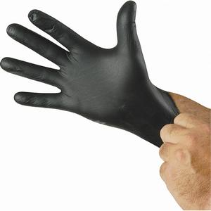 N-Dex® Nighthawk™ Gloves - Large, Small, Medium, X-Large, Nitrile, 9", 4 mils, Textured Fingertips, Black, Powder-Free, None, Non-Medical, 1.5, 20 Boxes, AQL 1.5