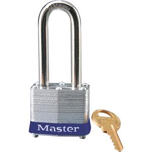 Series 3 Lockout Padlocks - Safety Padlock, 1-9/16", 9/32", 2", 2", Laminated Steel, Steel, Blue, Red, Yellow, Green, Black, White, Keyed Different, 5/8"