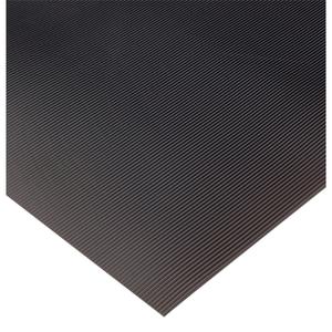 Non-Conductive Corrugated Switchboard No.702 Matting - 3', 75', 3/8", Black, PVC, Dry, Switchboard Mat, Corrugated Pattern, Solid Mat