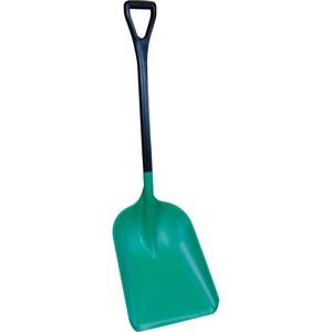 Safety Shovel with Extended Handle - Ergonomic D-Grip, 14", 46", Polypropylene & Steel, 46.1", 13.8", 7.9"