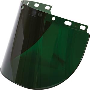 High Performance® Faceshield - 8", 17", 0.06", Propionate, Green, ANSI Z87+, IR/UV5 Shade 5.0