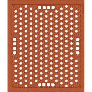 Grade "A" No. 482 Mats - 2-1/2', 3', 5', 1/2", Brown, Nitrile, Wet/Dry/Wet, Drainage, Slotted