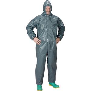 2.0 Mil CRFR Hooded Coveralls - FR Treated Fabric, Small, Medium, Large, X-Large, 2X-Large, 3X-Large, 4X-Large, Grey