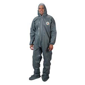 2.0 Mil CRFR Hooded Coveralls - FR Treated Fabric, Small, Medium, Large, X-Large, 2X-Large, 3X-Large, 4X-Large, Grey