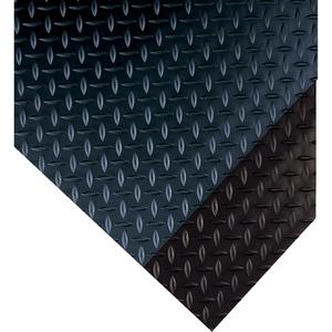 Runner No. 385 Mats - 2', 75', 3/16", Black, PVC, Dry, Solid, Diamond, 1 Year