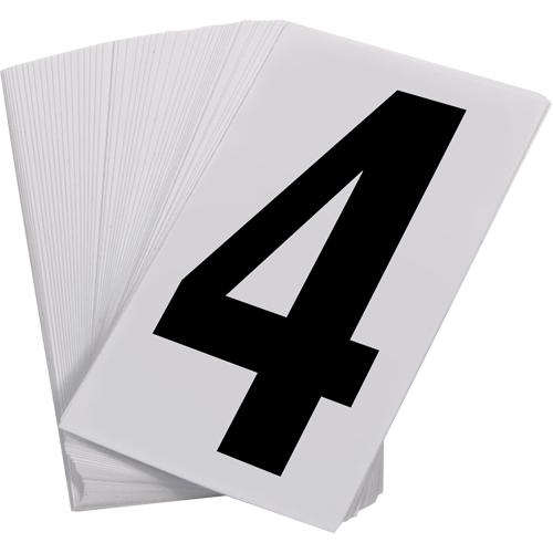 Pressure Sensitive Numbering - 4, Black on White, 3-1/2"