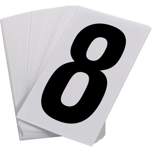 Pressure Sensitive Numbering - 8, Black on White, 3-1/2"