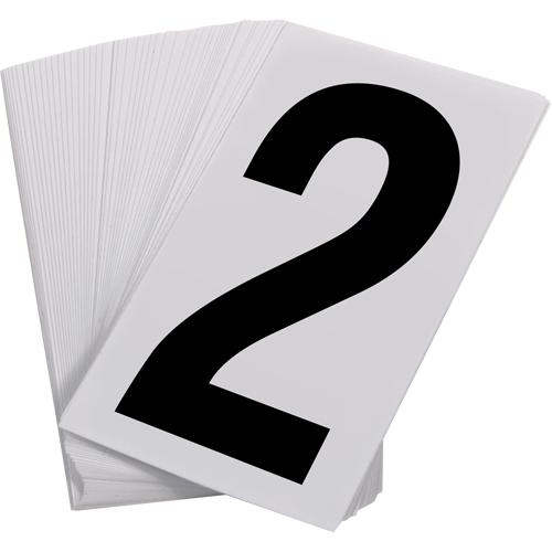 Pressure Sensitive Numbering - 2, Black on White, 3-1/2"