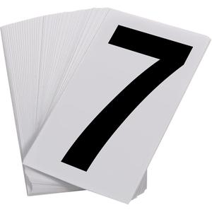 Pressure Sensitive Numbering - 7, Black on White, 3-1/2"