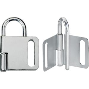 Safety Lockout Hasps - 4, Silver, 1", 1/4"