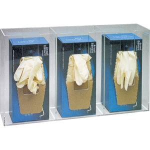 Deluxe Triple Gloves Dispensers - 20" W x 4" D x 11 13/16" H, 4 in. D", 11 13/16 in. H", 20 in. W"