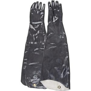 Chemical Resistant Gloves - 10/Large, 31", 58-mil, Neoprene, Cotton, Smooth, Black