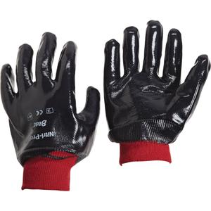 Nitri-Pro® Gloves - Medium/8, X-Large/10, Non-Knit, Cotton/Jersey, Nitrile, Full Dip, Unlined, Smooth, Pair, 72, Knit
