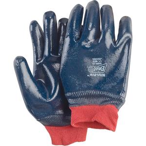 Nitri-Pro® Gloves - Medium/8, Non-Knit, Cotton, Nitrile, Dipped Palm, Unlined, Smooth, Pair, 72, Knit