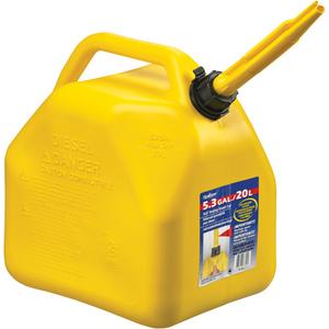 Jerry Cans - 5.3 US gal./20.06 L, Yellow, ULC/CSA Compliant, Diesel