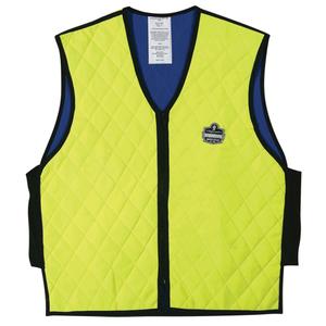 Chill-Its® 6665 Wet Evaporative Cooling Vests - High Visibility Lime-Yellow, Medium, 3X-Large, Evaporative, Acrylic Polymer Crystals