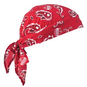 Chill-Its® 6710 Cooling Triangle Hats - Red, Evaporative, Acrylic Polymer Crystals
