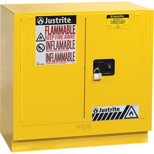 Sure-Grip® EX Undercounter Flammable Safety Cabinet - Manual, Self-Closing, 22 gal., 35", 22", 35", 2, 1, NFPA/OSHA/FM, Steel, Yellow