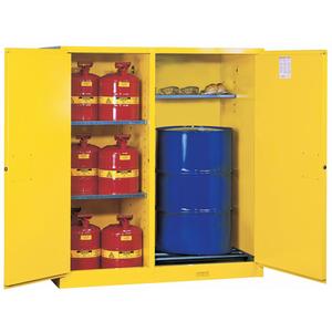 Sure-Grip® EX Double-Duty Safety Cabinets - 65", 59", 34", 1, Yellow, 115 US gal., Steel, 34", 65", 59"