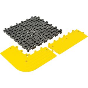 ErgoDeck® General Purpose No. 564 Matting - 1-1/2', 1-1/2', 7/8", Charcoal, PVC, Dry/Wet, Drainage, Slotted, Modular Mat, Lifetime