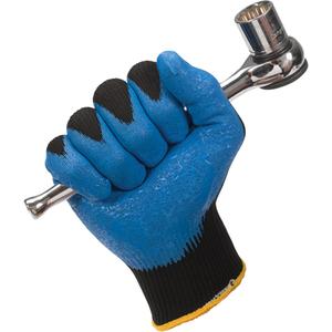 KleenGuard™ G40 Coated Gloves - Small/7, Medium/8, Large/9, X-Large/10, 2X-Large/11, 15, Nylon, Foam Nitrile, Dipped Palm, Unlined, Pair, 60, Knit, Black/Blue