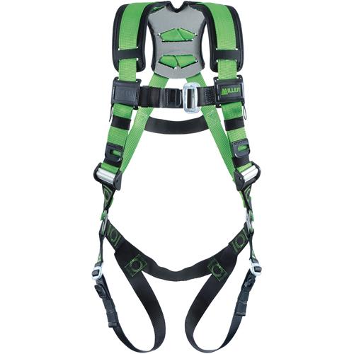 Miller® Revolution™ Construction Harnesses - Work Positioning/Fall Arrest, AP, 400 lbs., Universal, Back - Side, Tongue Buckle, Tongue Buckle, Type 10 Webbing