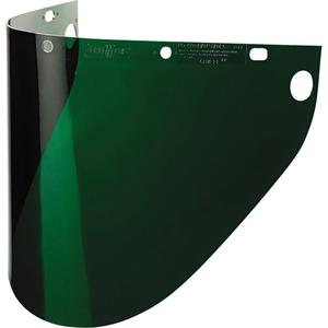 Fibre-Metal® High Performance® Faceshields - 9-3/4", 19", 0.06", Propionate, IR 5.0, Meets/Exceeds CSA Z94.3/ANSI Z87+/ANSI Z87.1, Limited Lifetime