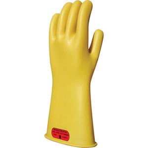 Natural Rubber Insulating Glove - 7, 11" L, 0, IEC EN60903/ASTM D120, Yellow, Unlined, Pair