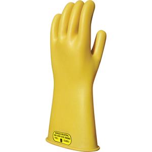 Yellow Natural Rubber Insulating Gloves - 8, 9, 10, 11, 16" L, 2, IEC EN60903/ASTM D120, Beaded, Pair, 1, Yellow