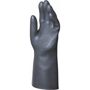Chem-ply™ Gloves - X-Large/10, Large/9, 2X-Large/11, 14", 30-mil, Straight, Neoprene, Unlined, EN 374:2016-1 Type A/EN 374:2016-2/EN 374:2016-5, ABCJLMNS, 48, Embossed, Black