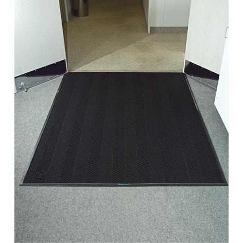 Waterhog® Eco Elite Matting - 3', 5', 8', 20', Wiper/Scraper, 3/8", Black Smoke, P.E.T. Fibre, Heavy-Duty, V-Pattern