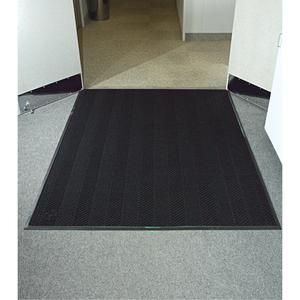 Waterhog® Eco Elite Matting - 4', 6', 8', 20', Wiper/Scraper, 3/8", Black Smoke, P.E.T. Fibre, Heavy-Duty, V-Pattern