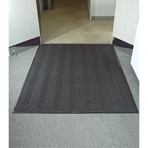 Waterhog® Eco Elite Matting - 4', 6', 8', 20', Wiper/Scraper, 3/8", Grey Ash, P.E.T. Fibre, Heavy-Duty, V-Pattern