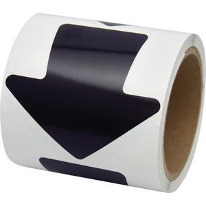 Coloured Floor Marking Decals - Black, Vinyl, 4", 4", Arrow