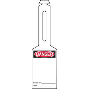 Loop 'N Strap™ Safety Tag - English, Plastic, 3-3/8", 5-7/8", Danger