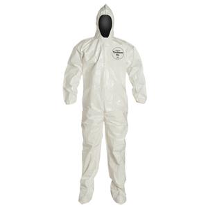 Tychem® 4000 Coveralls - Tychem®, X-Large, 2X-Large, White, Coverall