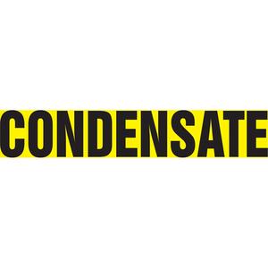 "Condensate" Pipe Markers - Vinyl, Black on Yellow, 8" - 10", 4", 24", 2-1/2", English, Self-Adhesive, SSH