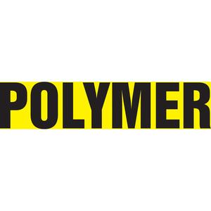 "Polymer" Pipe Marker - Vinyl, Black on Yellow, 1-1/2" - 2", 1-1/2", 8", 3/4", English, Self-Adhesive, SSB