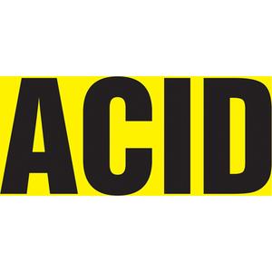 Snap Tite™ "Acid" Pipe Marker - Vinyl, Black on Yellow, 1-1/2" - 2", 9", 8", 3/4", English, Snap-On, PB