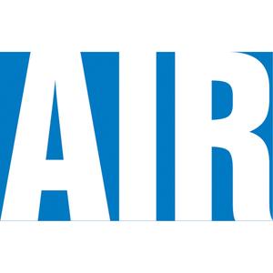 Snap Tite™ "Air" Pipe Marker - Vinyl, White on Blue, 1-1/2" - 2", 9", 8", 3/4", English, Snap-On, PB