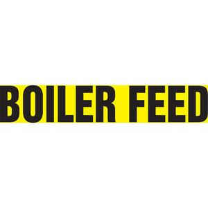 Snap Tite™ "Boiler Feed" Pipe Marker - Vinyl, Black on Yellow, 1-1/2" - 2", 9", 8", 3/4", English, Snap-On, PB