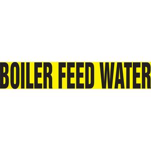 Snap Tite™ "Boiler Feed Water" Pipe Marker - Vinyl, Black on Yellow, 2-1/4" - 3", 14", 12", 1-1/4", English, Snap-On, PC