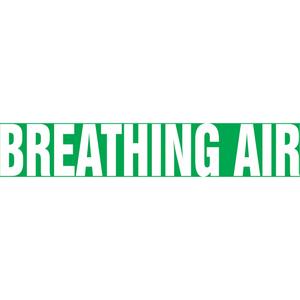 Snap Tite™ "Breathing Air" Pipe Marker - Vinyl, White on Green, 1-1/2" - 2", 9", 8", 3/4", English, Snap-On, PB