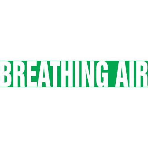 Snap Tite™ "Breathing Air" Pipe Marker - Vinyl, White on Green, 3/4" - 1-1/4", 6", 8", 1/2", English, Snap-On, PA